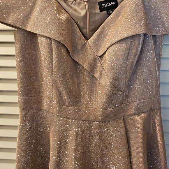 Shimmering Rose Gold Mother Of The Bride Dress - Picture 3 of 7